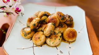 shorts  delicious parsley butter mushrooms [upl. by Lerrud]