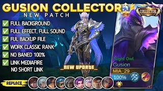 Script Skin Gusion Collector  Night Owl No Password Terbaru Full Effect amp Voice  New Update [upl. by Akemaj583]