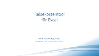 Excel Reisekosten Vorlage [upl. by Eiten]