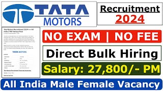 Tata Steel Recruitment 2024  Tata Steel Company Job Vacancy 2024  Private Company Job Vacancy 2024 [upl. by Alyhc]