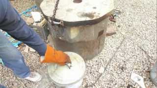 Vicente Garcia Raku Firing Crackle white vases [upl. by Busby]