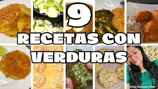 ✅9 RECETAS CON VEDURAS SIN CARNES ROJAS MENU ECONÓMICO COMPILACIÓN fyp like viral recipe ​⁠ [upl. by Ellennod]