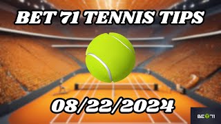 Tennis Picks and Predictions 82224 [upl. by Matejka]