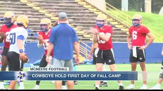 McNeese Football Holds First Day of Fall Camp with Revamped Roster [upl. by Adaj]