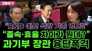 quot졸속과 효율의 차이가 뭔가요quot 김건희 하이웨이 이어 RampD 예산 일타강사로 변신한 이소영 과기장관 질타 [upl. by Herwick]