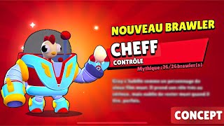 NOUVEAU BRAWLER MYTHIQUE CHEFF 🫡 🔥 Futur feat Brawl Stars x Mc Donalds infos amp concept [upl. by Otsuaf]