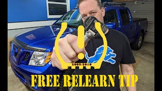 Nissan FrontierXterra TPMS Free Reset amp Relearn Process [upl. by Ipoillak]