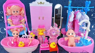 13 Minutes Satisfying with Unboxing Pink Bathtub Playset，Cute Princess Dress ASMR  Review Toys [upl. by Kan957]