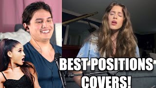 Vocal Coach Reacts to Ariana Grande  positions BEST COVERS [upl. by Lynad864]