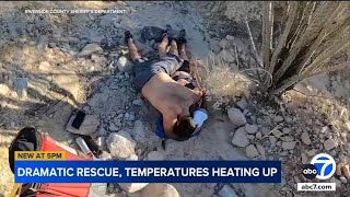 Hiking couple rescued in tripledigit heat near Salton Sea [upl. by Dupaix]