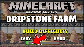 🦅 Minecraft Bedrock 120  EASY DRIPSTONE FARM TUTORIAL [upl. by Tdnarb696]