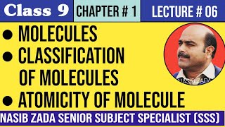 Molecule  Types of Molecules  Classification of Molecules  Basic Concepts NASIBZADASSS [upl. by Orvil]