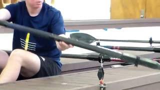 Learn To Row  Rowing Drills and Technique  Putting An Oar Into An Oarlock  Novice Coaching [upl. by Dilisio]