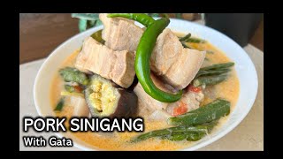 Paano Magluto ng Masarap na Sinigang na BABOY with Gata  Pork Sinigang with Gata [upl. by Notreb949]