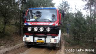 Brandweer Gelderland Midden houdt grote natuurbrandoefening rondom Laag Soeren 15 03 2014 [upl. by Samled]