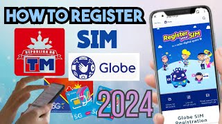 How to register TMGLOBE sim 2024  Paano mag register ng GlobeTM sim card [upl. by Sivie]