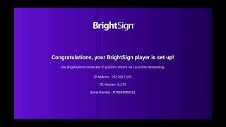 BrightSign Local Network Setup via Control Cloud [upl. by Eniger]