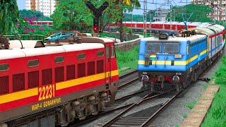 TWO TRAIN CROSSING IN SAME RAIL TRACK  BUMPY RAILROAD  Train Simulator  Railwork  NTG GAMING [upl. by Jeana]