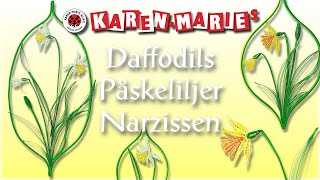 Quilling Daffodils I KarenMarie Klip amp Papir [upl. by Laehplar316]