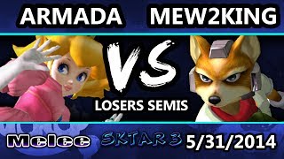 SKTAR 3  Armada Peach Vs Mew2King Sheik Fox  Losers Semis [upl. by Lopes]