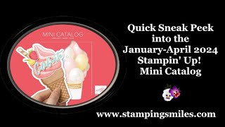 Quick Sneak Peek into the January April 2024 Stampin Up Mini Catalog [upl. by Yvaht]