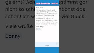 Brief schreiben 6566 deutschlernen Telc prüfung [upl. by Bej997]