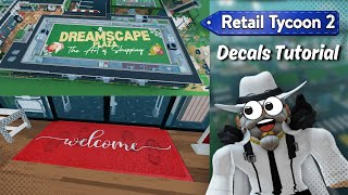 ROBLOX Retail Tycoon 2  Custom Floors Tutorial [upl. by Ledda145]