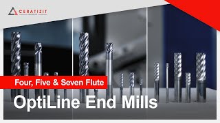 OptiLine Four Five amp Seven Flute End Mills [upl. by Archibold297]