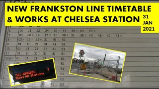 New Frankston line train timetable and early grade separation works at Chelsea January 2021 [upl. by Whitney]