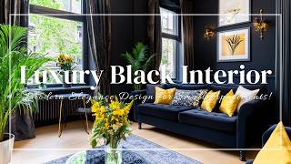 Modern Elegance Luxury Black Interior Design for Small Apartments [upl. by Maryanne]