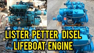 Lister petter 3 cylinder diesel engine  Lister petter Lifeboat engine for Sale  Boat diesel engine [upl. by Julina19]