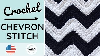 How to crochet the Chevron Stitch [upl. by Trude]