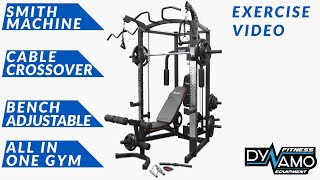 Home Gym amp Smith Machine Multifunctional Trainer Exercise Video Reeplex Sm3800 [upl. by Ahsikym30]