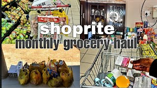 Shoprite monthly grocery haul  pogishi sehata homemaker [upl. by Ellimac]