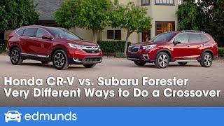 2019 Honda CRV vs 2019 Subaru Forester ― Small SUV Comparison amp Review [upl. by Pinzler821]