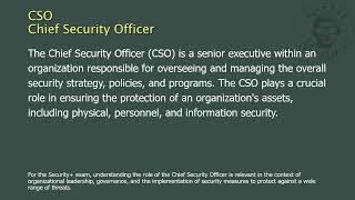 CSO  Chief Security Officer [upl. by Dante]