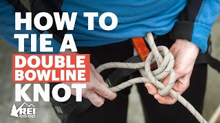 Rock Climbing How to Tie a Double Bowline Knot [upl. by Ibot]