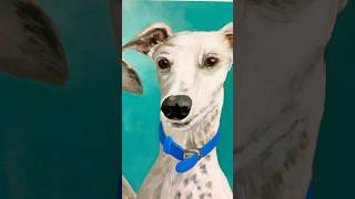 Whippet Portrait 14x11 acrylic on panel petportrait dog [upl. by Assehc]