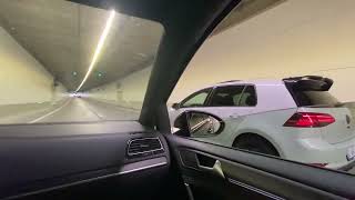 GOLF 75 GTI STAGE 2 350HP BULL X CATBACK DOWNPIPE POPSampBANGS  Under Tunnel [upl. by Etna878]