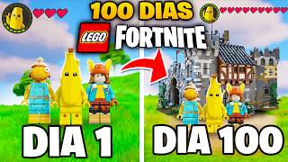 SOBREVIVI 100 DIAS ZERANDO LEGO FORTNITE  O FILME COMPLETO [upl. by Susana8]