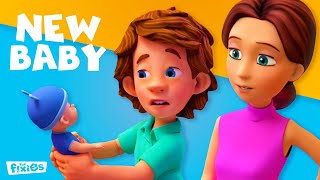 The New Baby 👶  TheFixiesOfficial  Animation for Kids  Baby [upl. by Wilkens530]