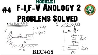 4 Control Systems FIFV Anology 2 IMP Problem Explained Module 1 4th Sem ECE 2022 Scheme VTU BEC403 [upl. by Enovi]