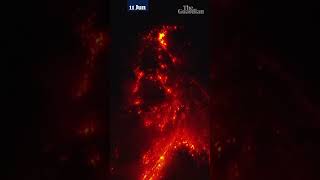 Philippines most active volcano erupts releasing streams of lava [upl. by Ailegave]