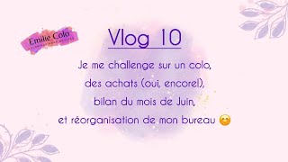 Vlog 10  je me challenge sur un colo réorganisation de mon bureau et mes derniers achats [upl. by Arreis176]