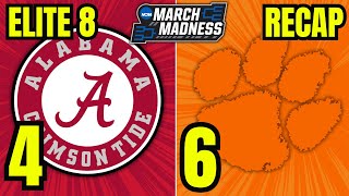 Alabama vs Clemson Game Recap  2024 NCAA Tournament  Elite 8 [upl. by Aiken71]