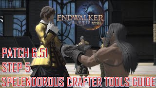 Final Fantasy XIV  Splendorous Crafter Tools Guide Step 5 Patch 651 [upl. by Akimot]