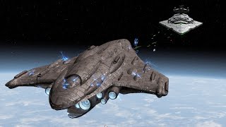 Imperial Star Destroyer VS USS Enterprise NCC 1701D [upl. by Asalocin]