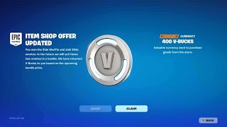 400 VBUCKS GRATIS PER ALCUNI UTENTI E EVENTO FINALE IN QUESTA STAGIONE [upl. by Albin]