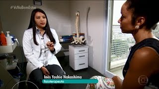 Quiropraxia com a Dra Inês Nakashima no Programa Bem Estar 04122018 [upl. by Encrata]