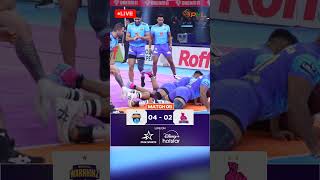 Sultan Fazel Atrachali is here 👑 A brilliant tackle on Arjun Deshwal 💥 ProKabaddionStar [upl. by Raynold188]